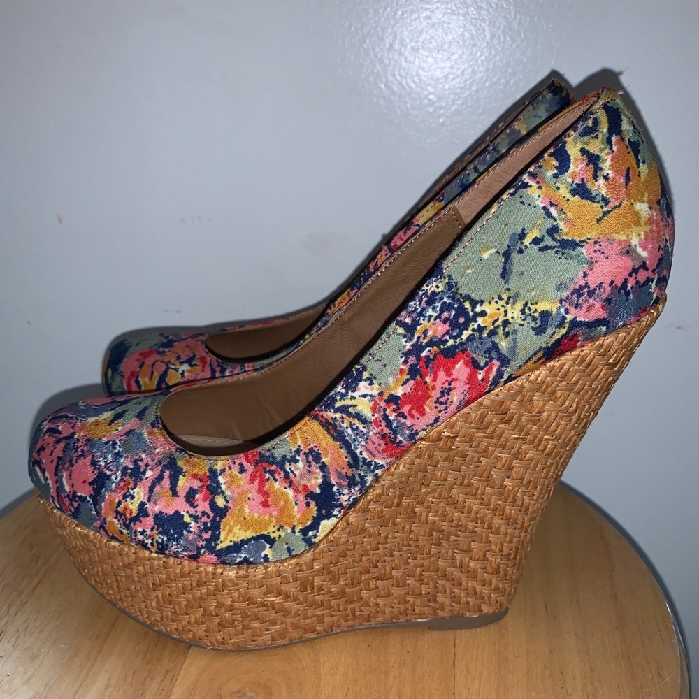 Steve Madden Pamelaaa Floral Platform Wedge